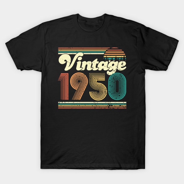 70th Birthday Gift 70 years Vintage 1950 Men Women T-Shirt by CheesyB